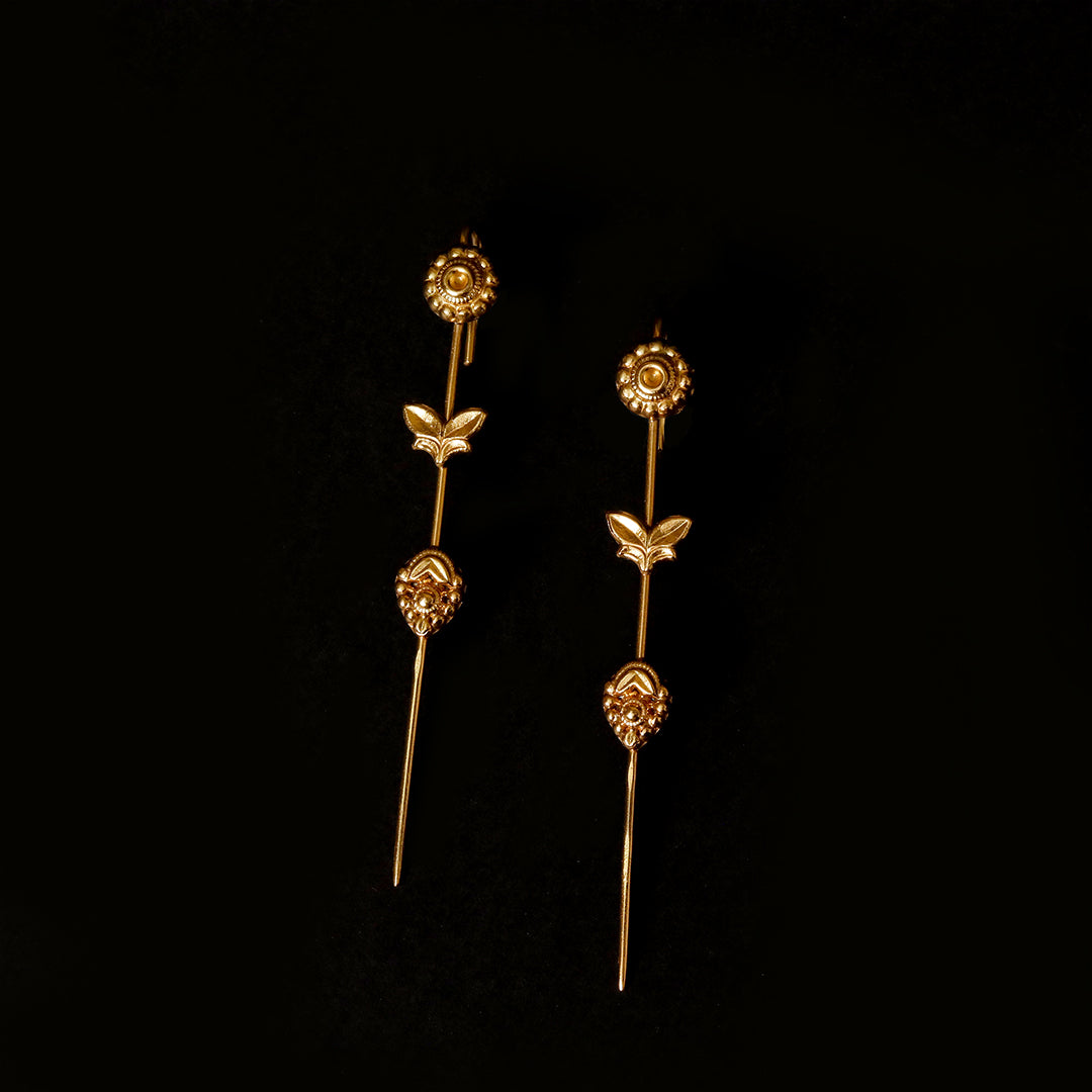 Gold-Plated Handcrafted Silver Earcuffs