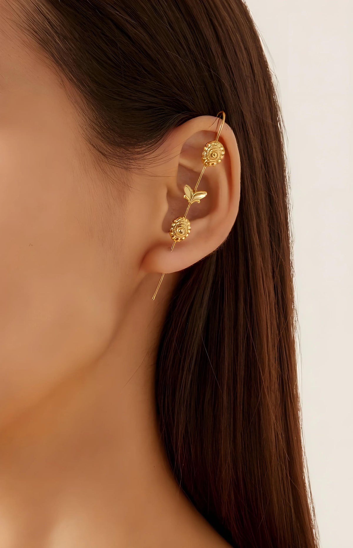 Gold-Plated Handcrafted Silver Earcuffs