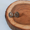 Peacock Elegance – Handcrafted Sterling Silver Earrings