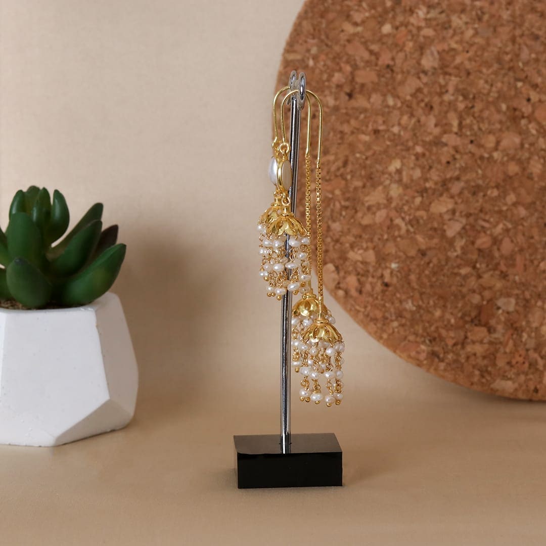 Classic Pearl Double Jhumki