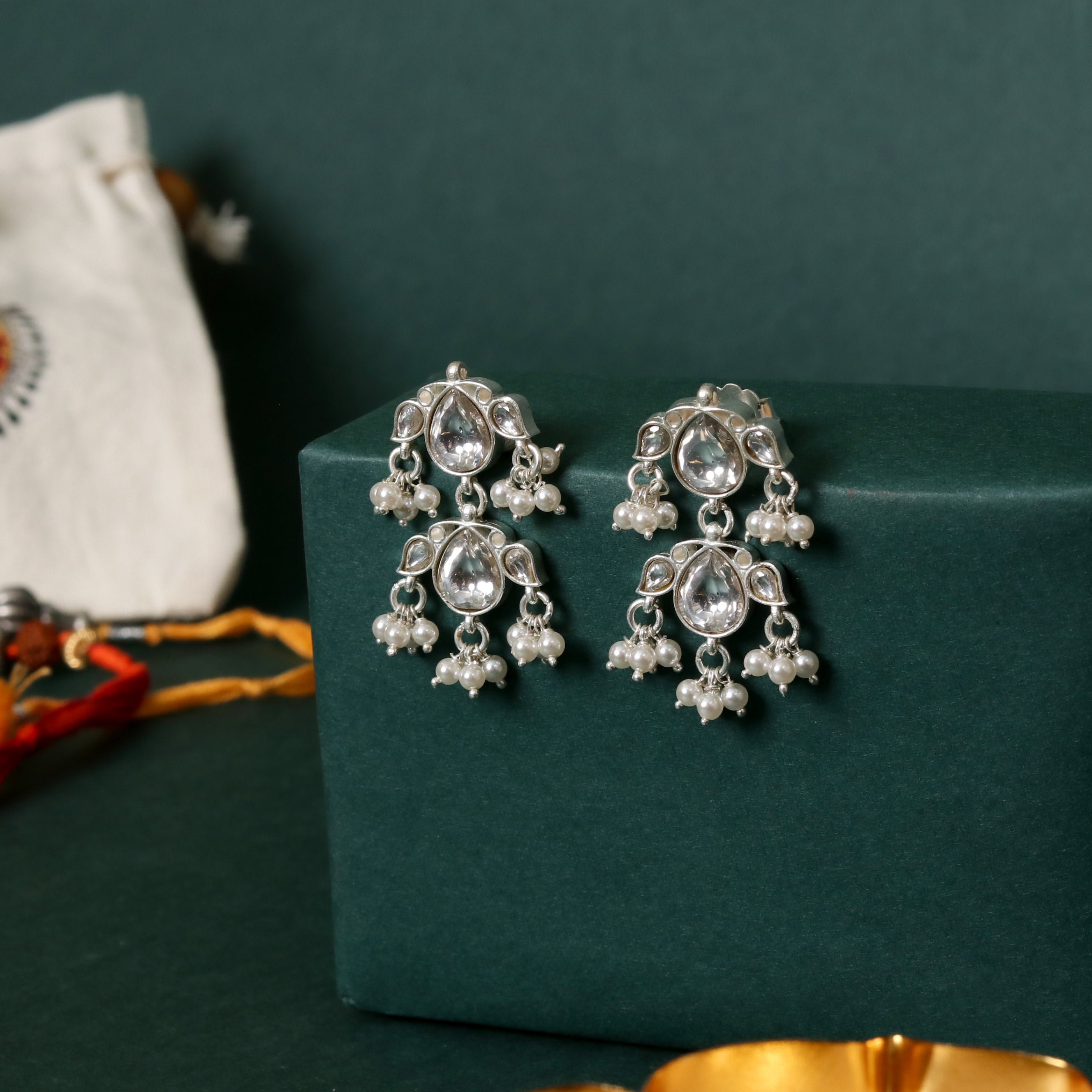 Kundan Pearl Earrings