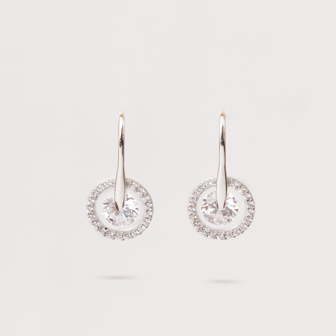 Solitaire Hook Earrings