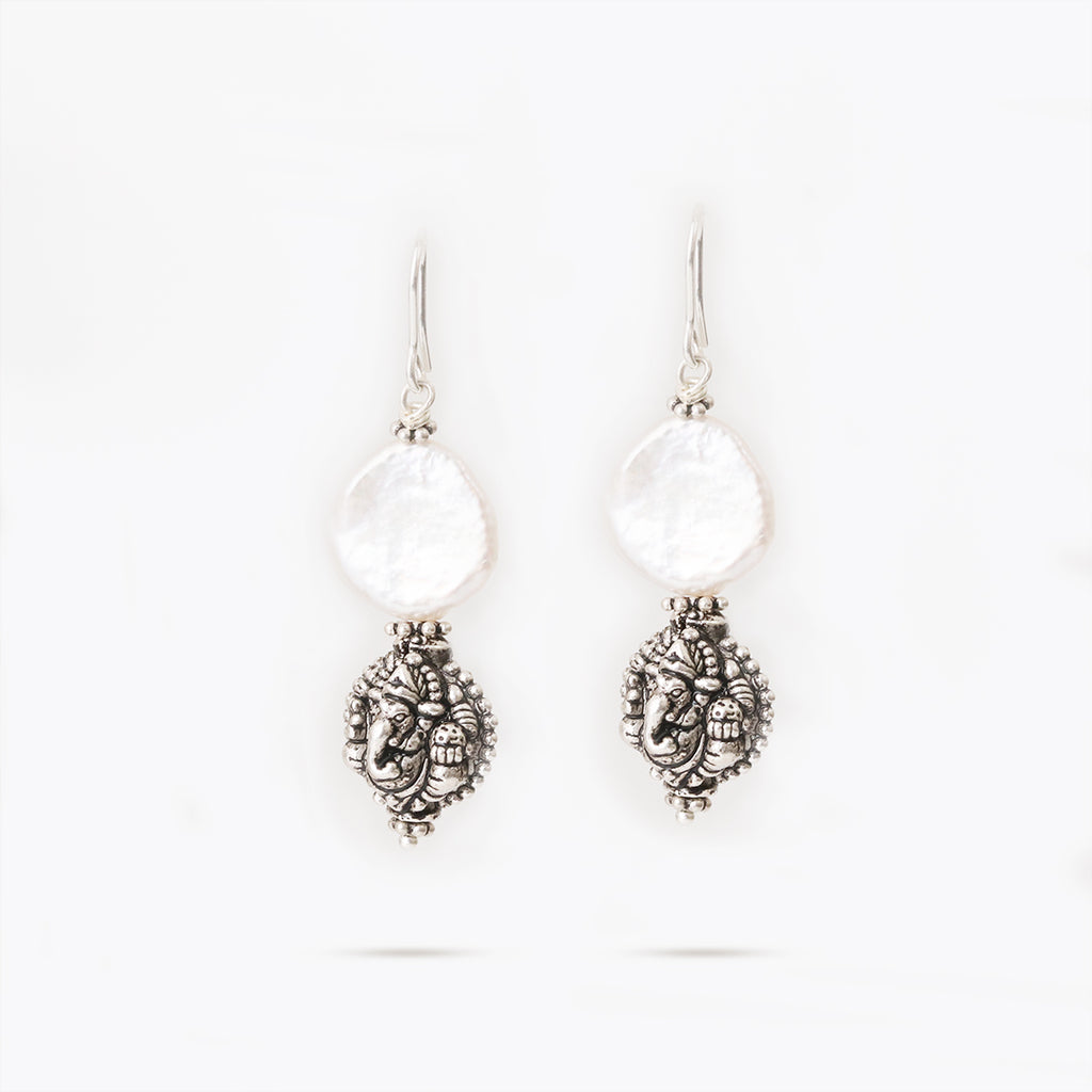 Carved Silver-Pearl Hooks