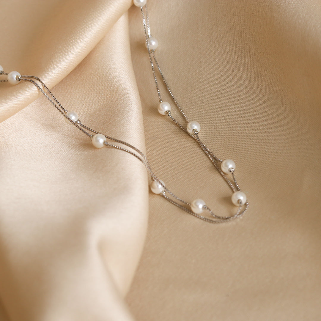 Double Layered Pearl Chain