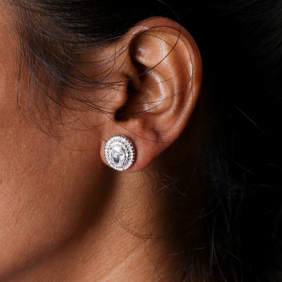 Zircon Oval Studds