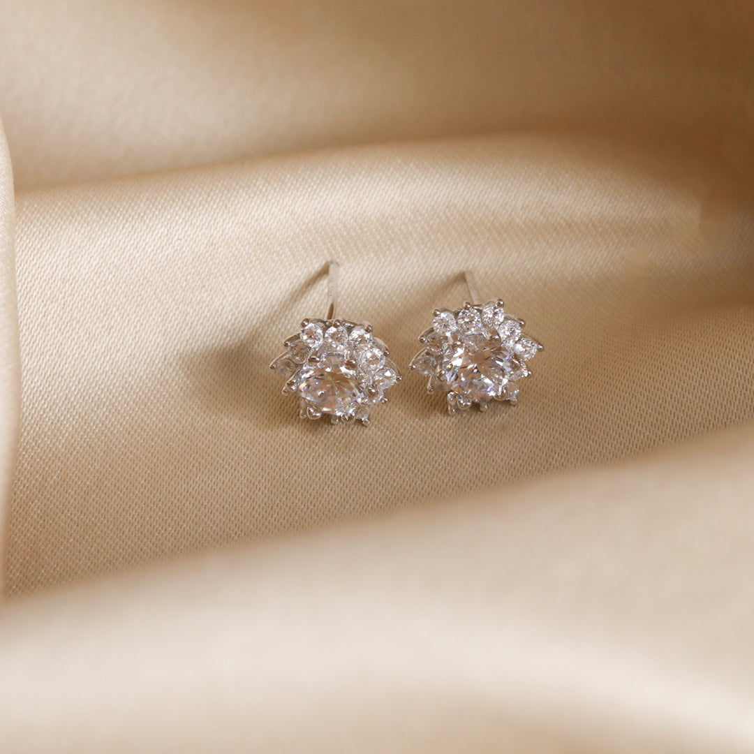 Zircon Traditional Floral Studds