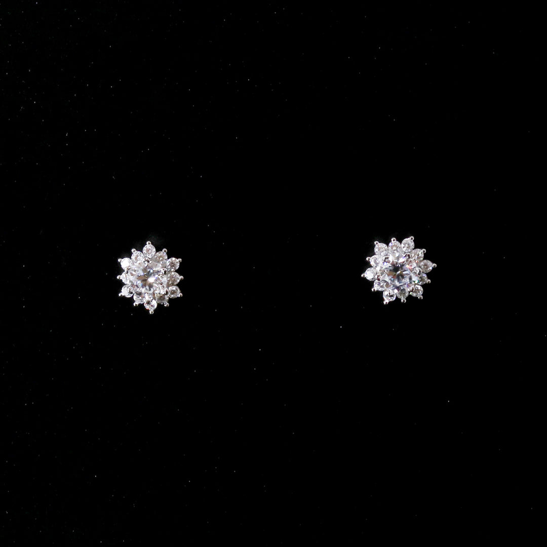 Zircon Traditional Floral Studds