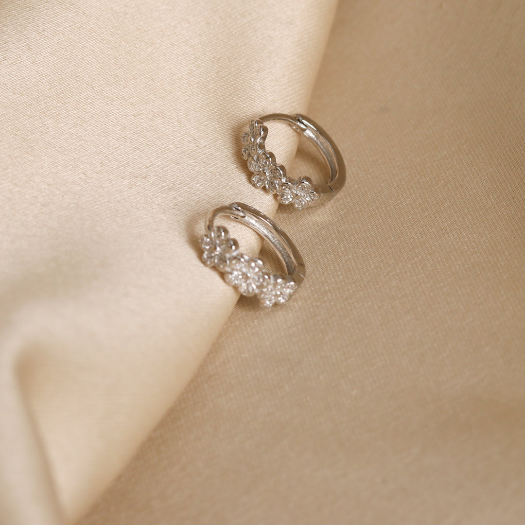 Zircon Floral Hoops