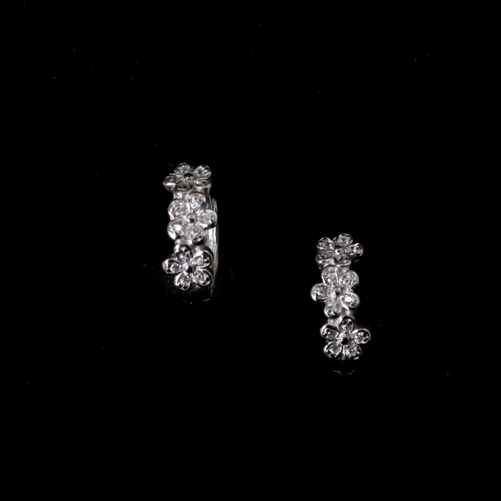 Zircon Floral Hoops – view 4 of 8
