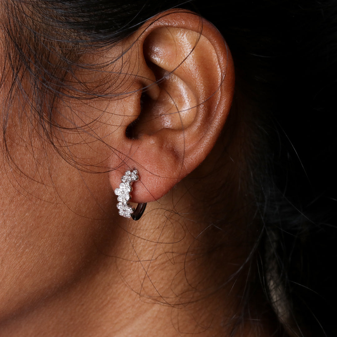 Zircon Floral Hoops