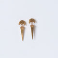 Gold-Tone Crescent Spike Drop Earrings – Gold-tone (matte), Drop earrings