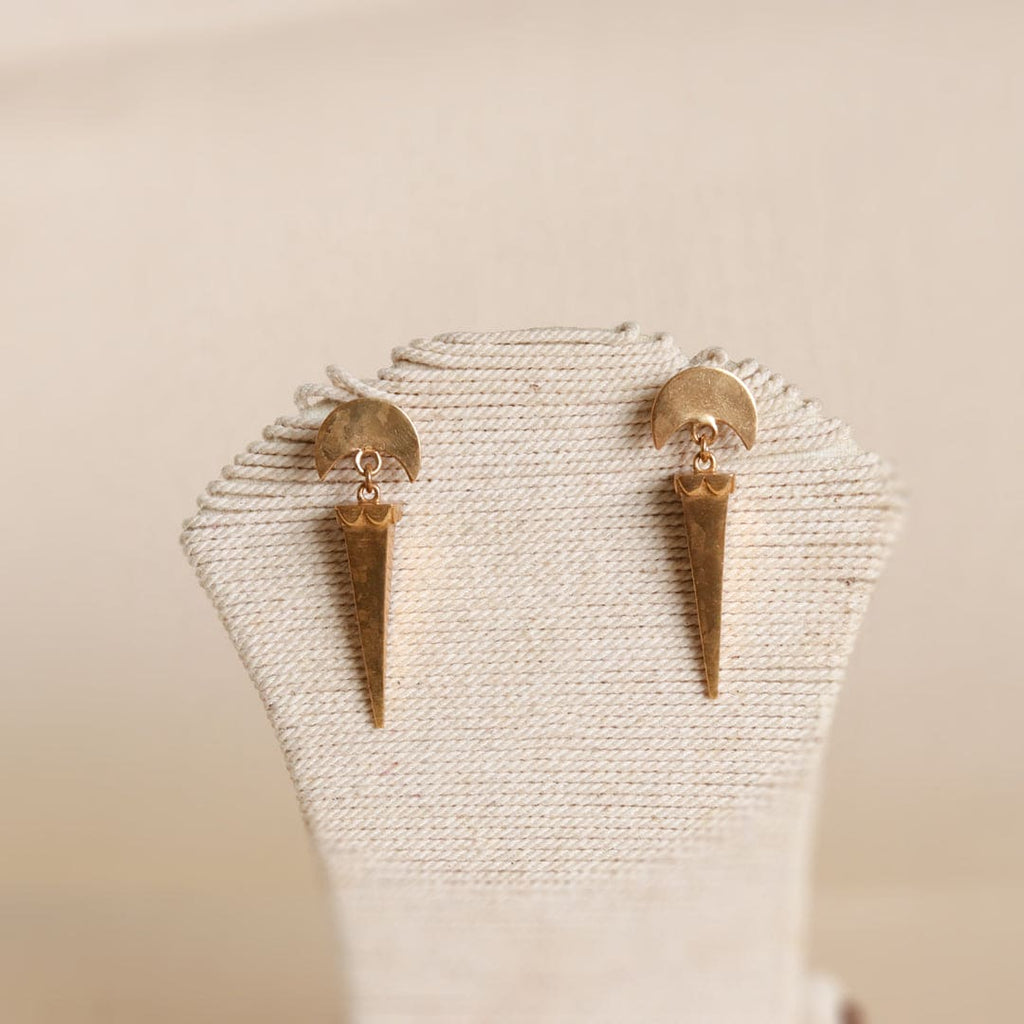 Gold-Tone Crescent Spike Drop Earrings – view 4 of 6