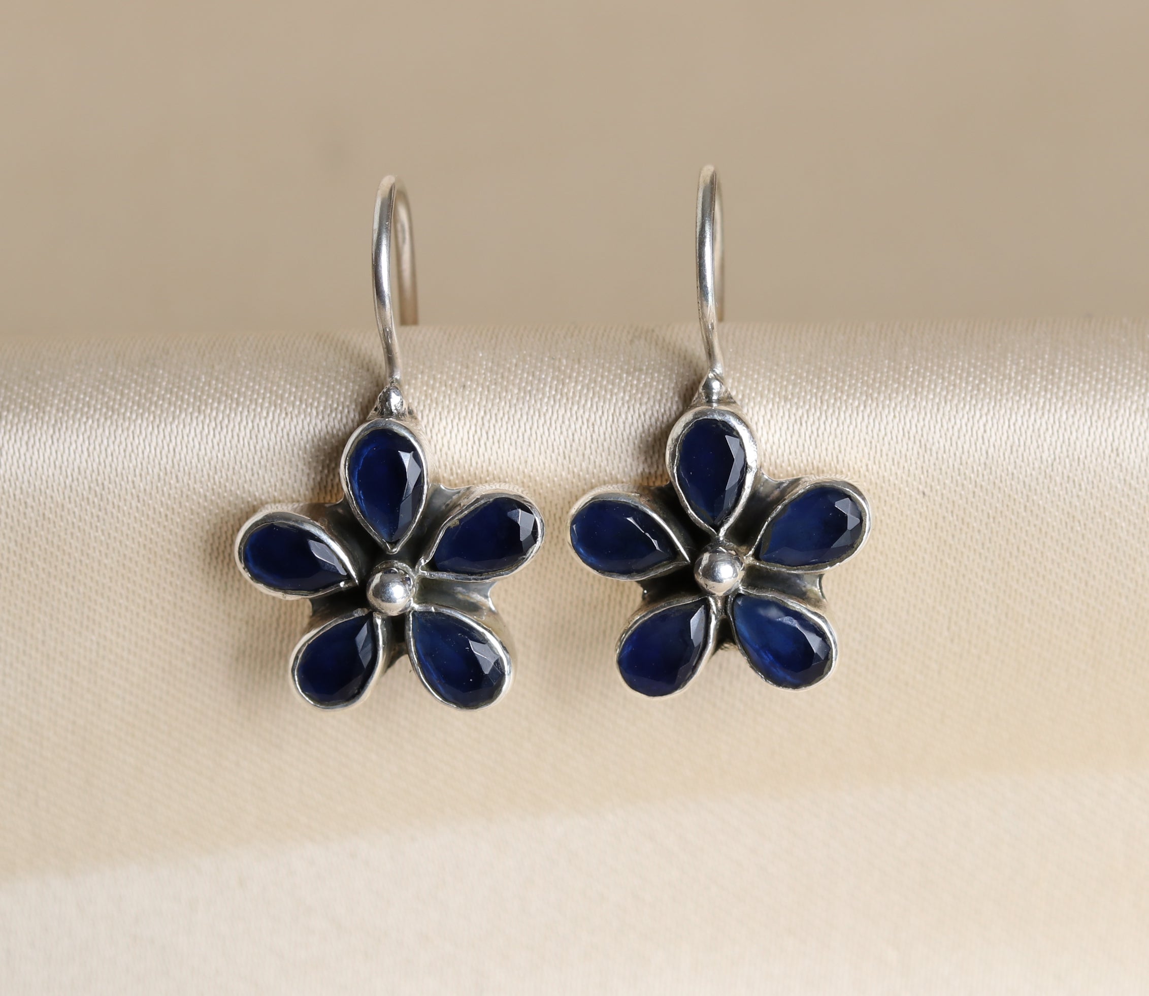 Hydro Blue Sapphire Hook Earrings