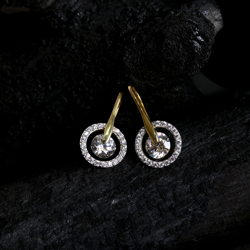 Solitaire Hook Earrings