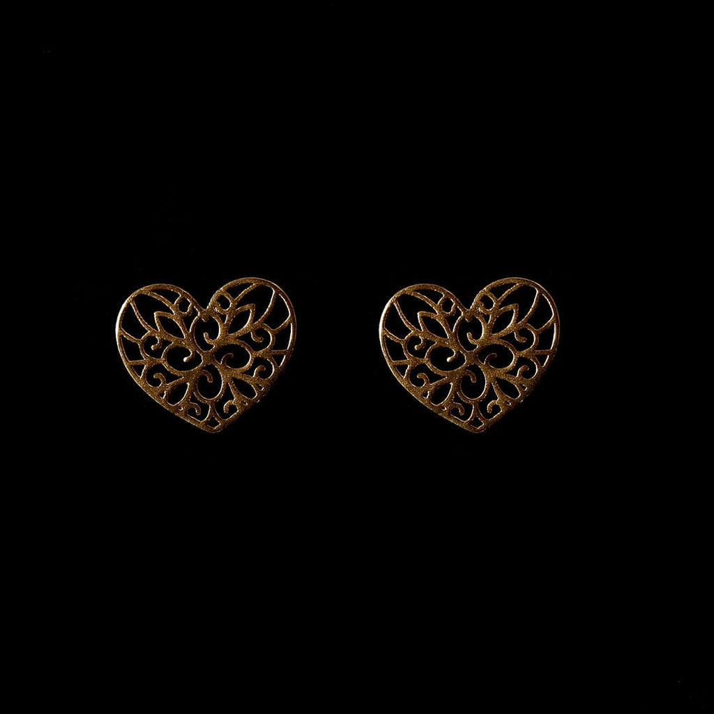 Gold-Tone Heart Cutwork Studs – view 3 of 7