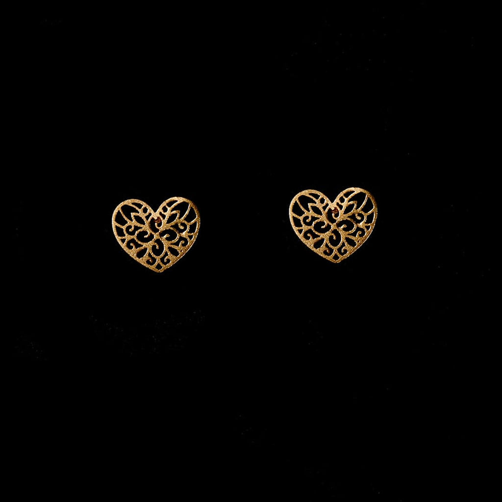 Gold-Tone Filigree Heart Studs – view 4 of 8