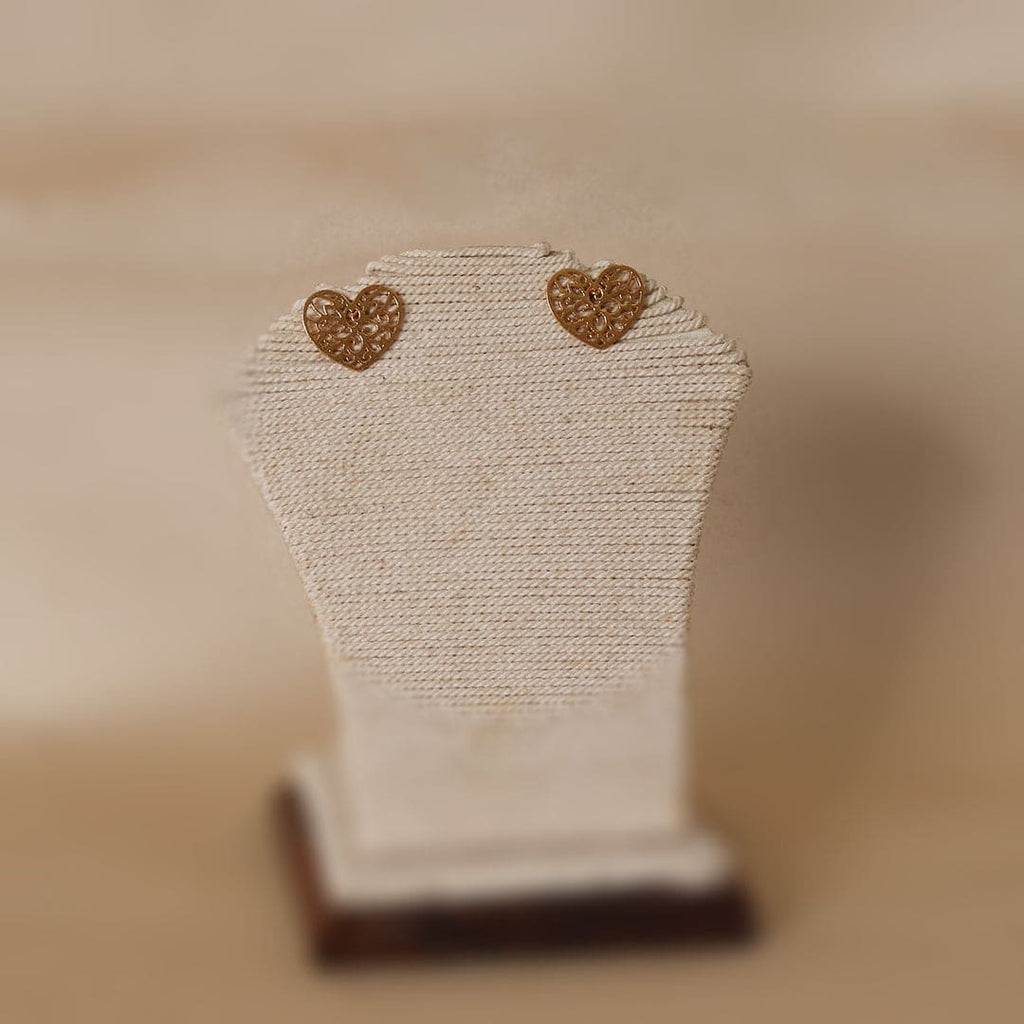 Gold-Tone Filigree Heart Studs – view 5 of 8
