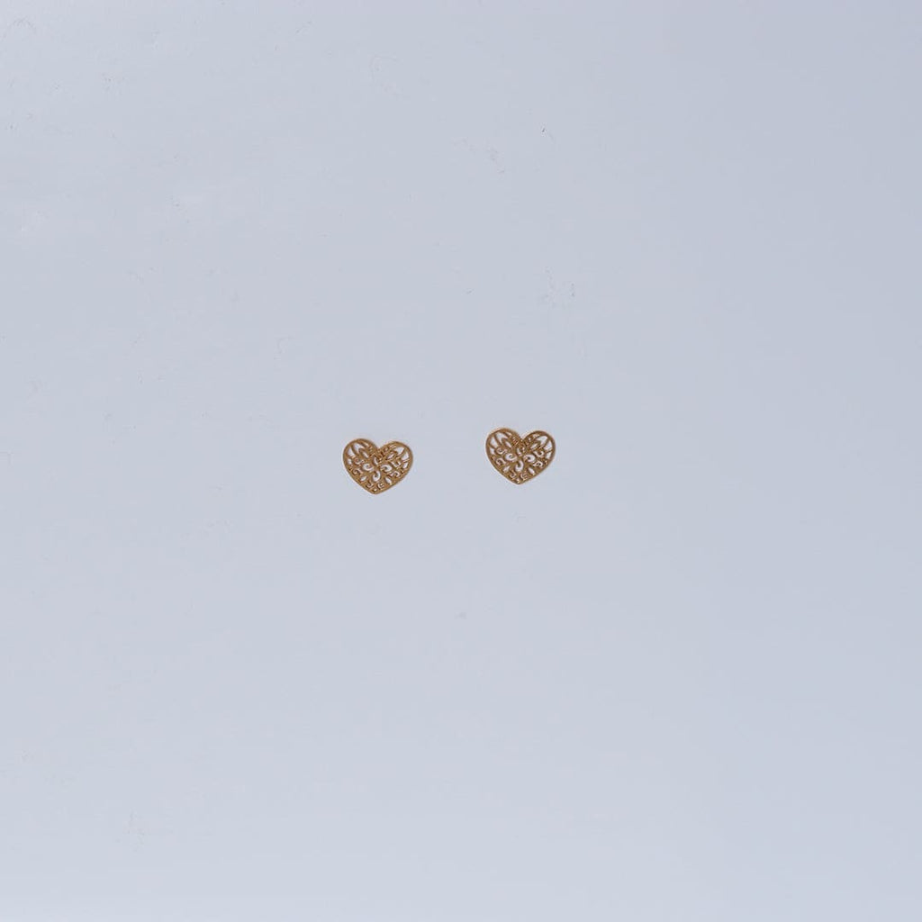 Gold-Tone Filigree Heart Studs – view 2 of 8