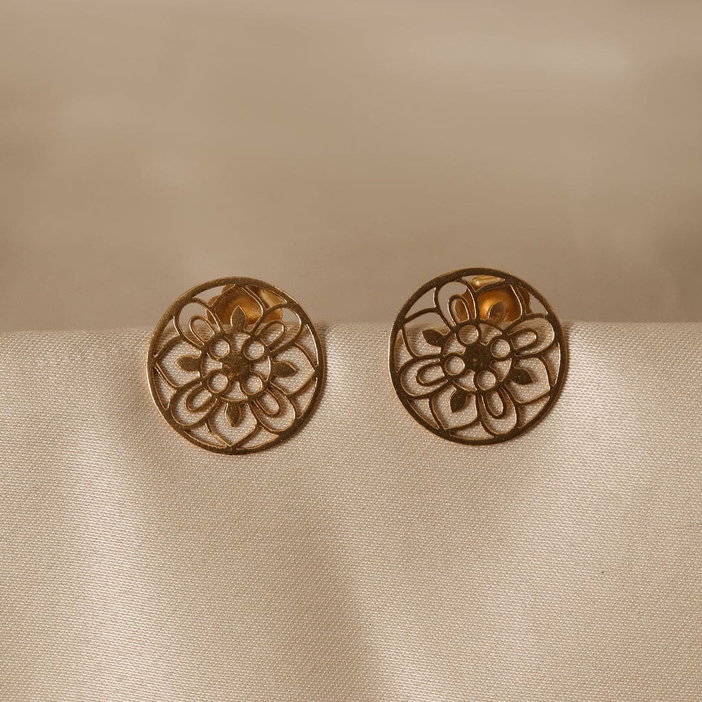 Gold-Tone Flower Cutwork Studs, Large – view 5 of 7