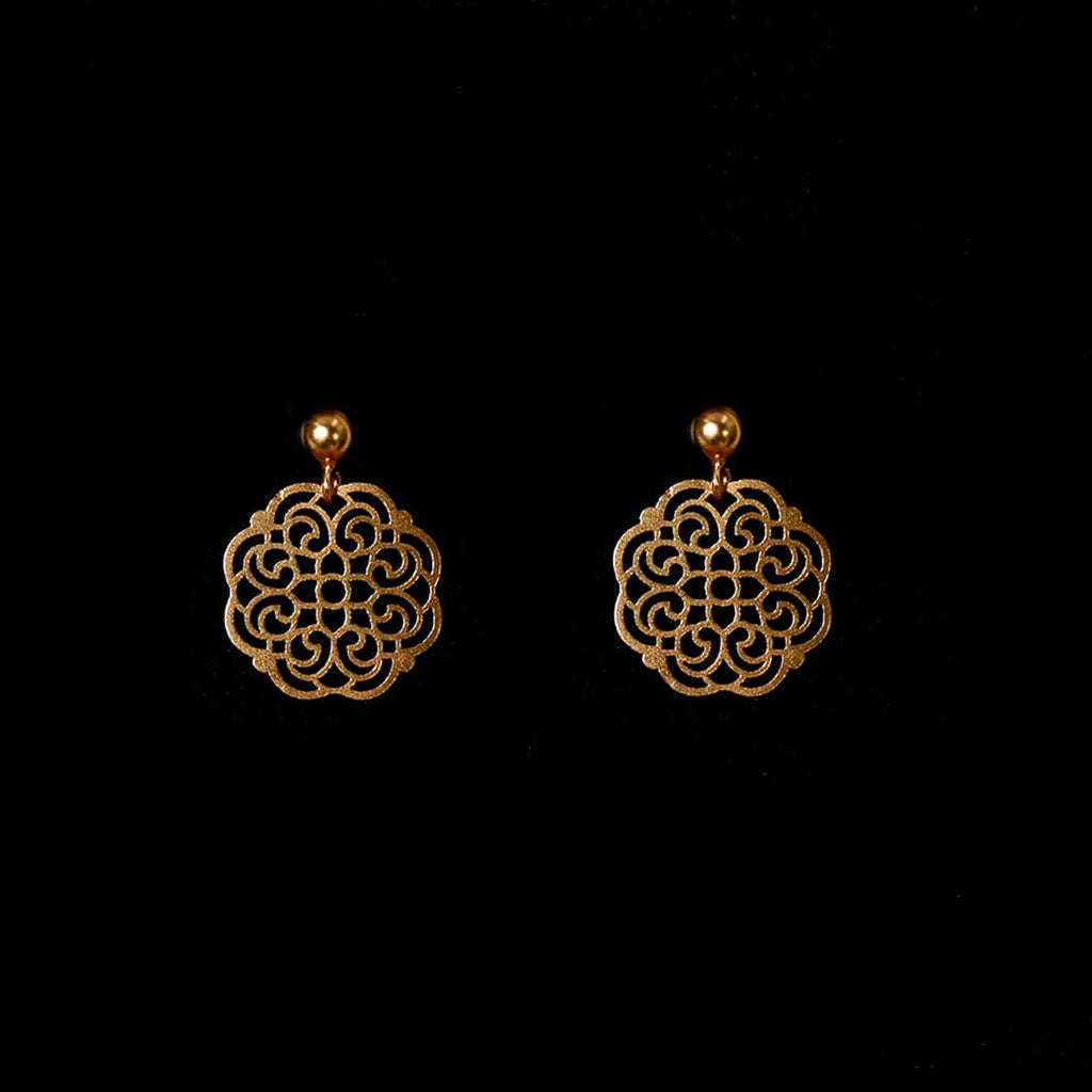 Gold-Tone Scalloped Filigree Drops – view 3 of 7