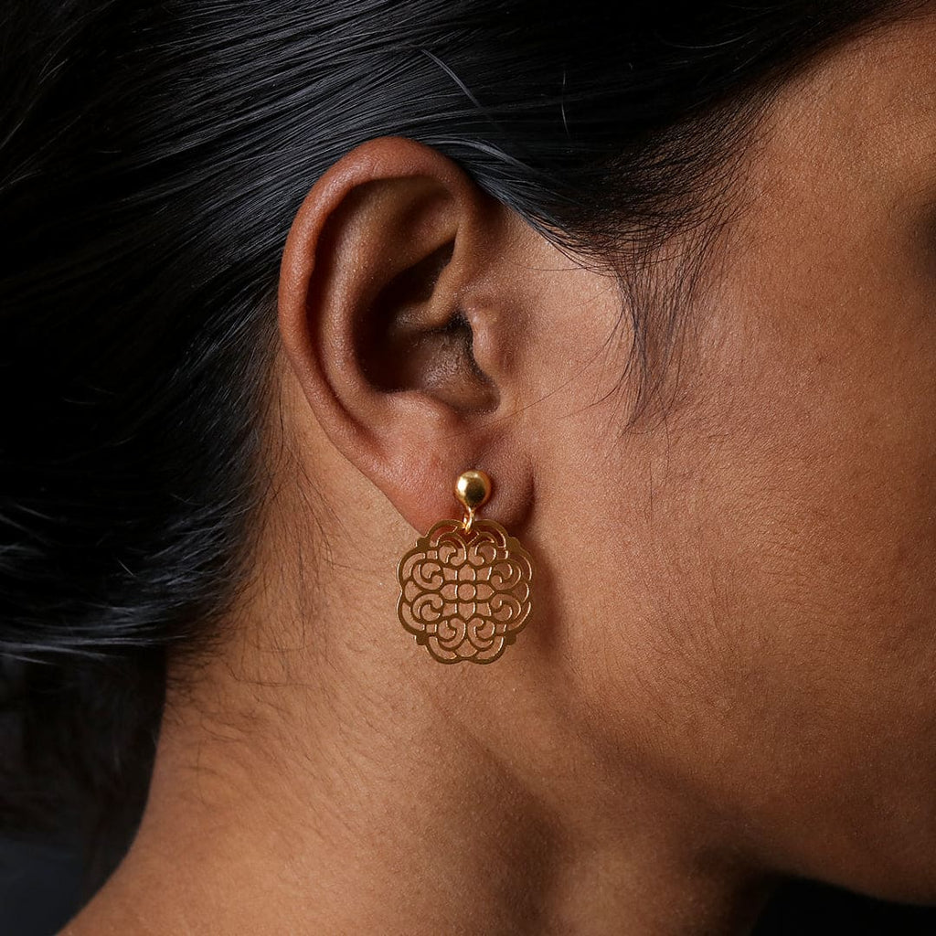 Gold-Tone Scalloped Filigree Drops – view 5 of 7