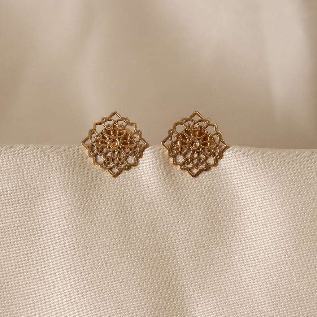 Gold-Plated Cutwork Earrings – view 3 of 6