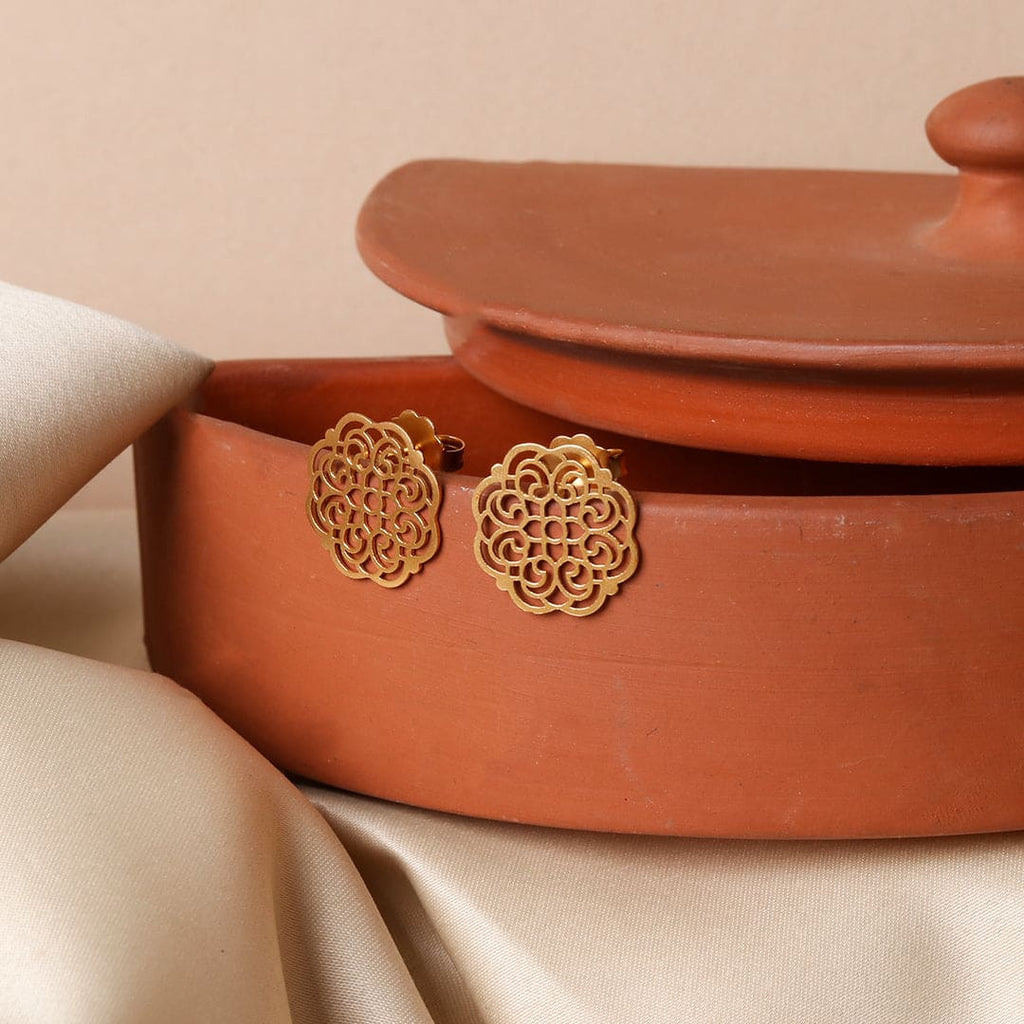 Gold-Tone Round Filigree Studs – view 3 of 8