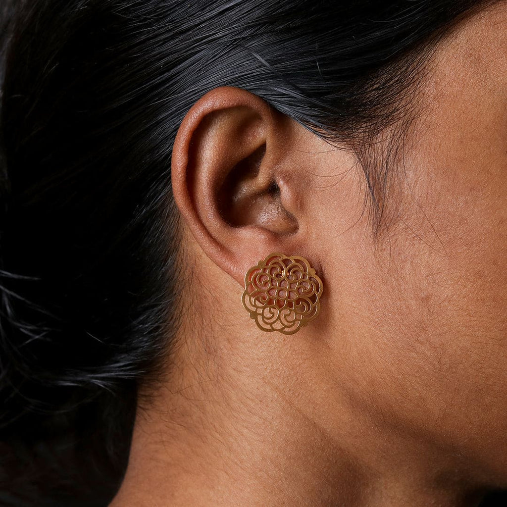Gold-Tone Round Filigree Studs – view 6 of 8