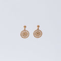Gold-Tone Floral Circle Drop Earrings – Gold-tone, Drop earrings