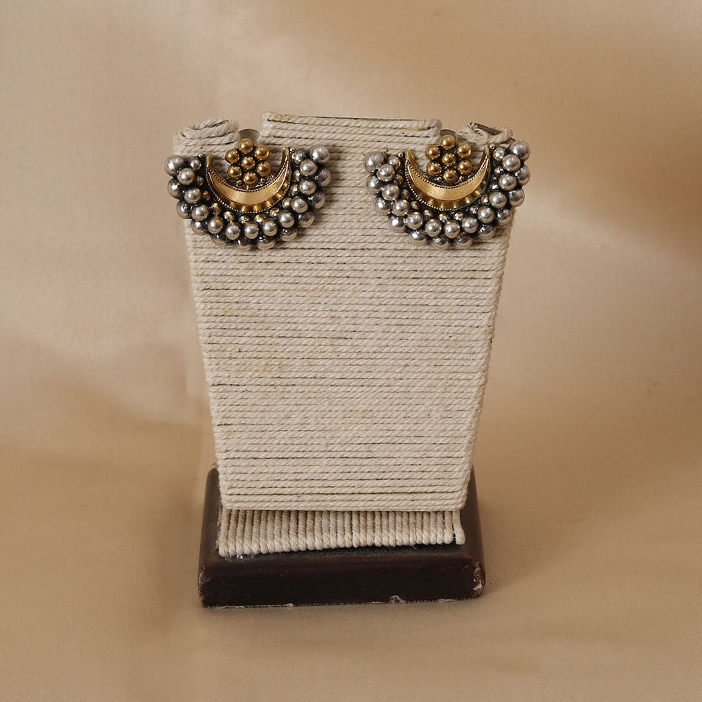 Dual Tone Chandra Phool Earrings
