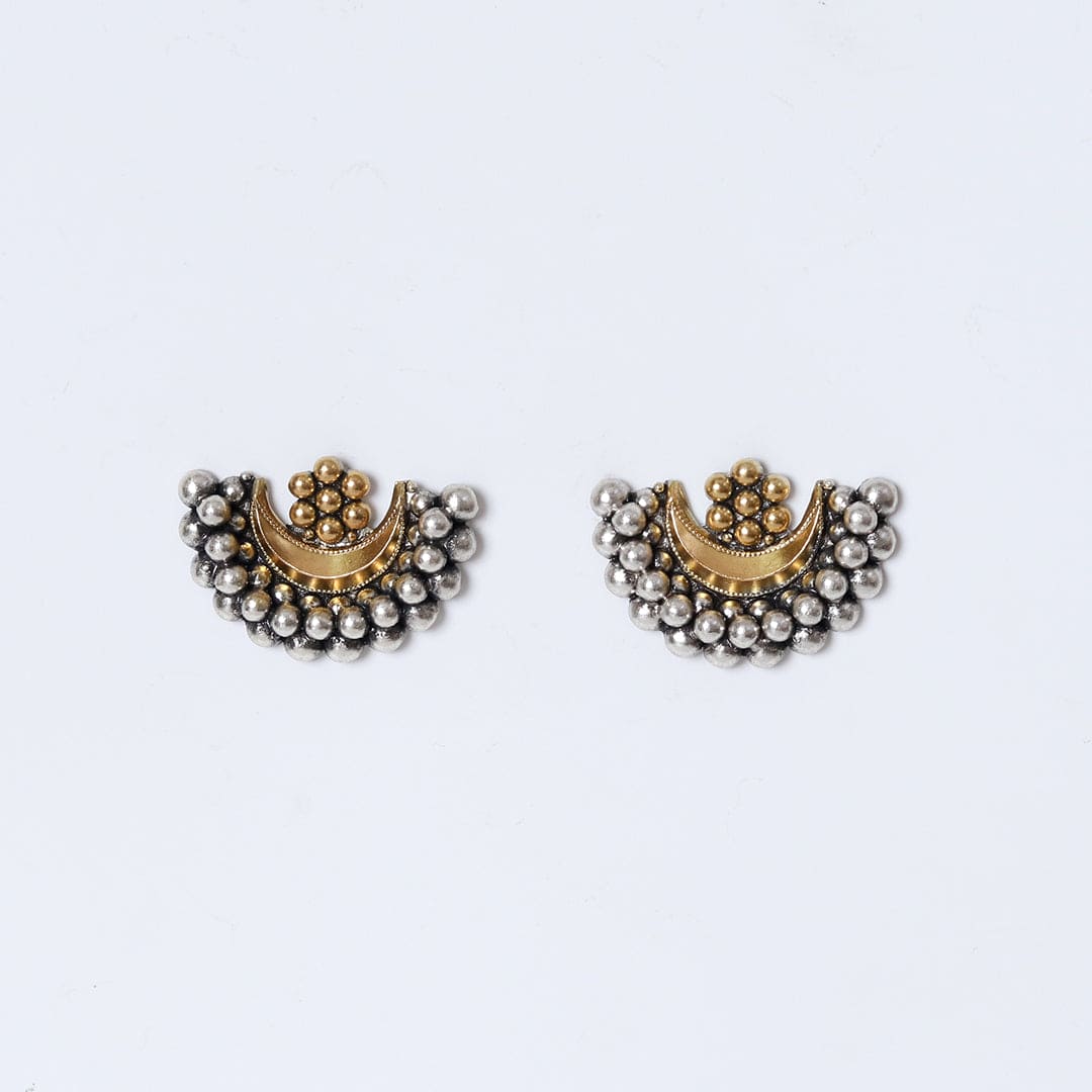 Dual Tone Chandra Phool Earrings