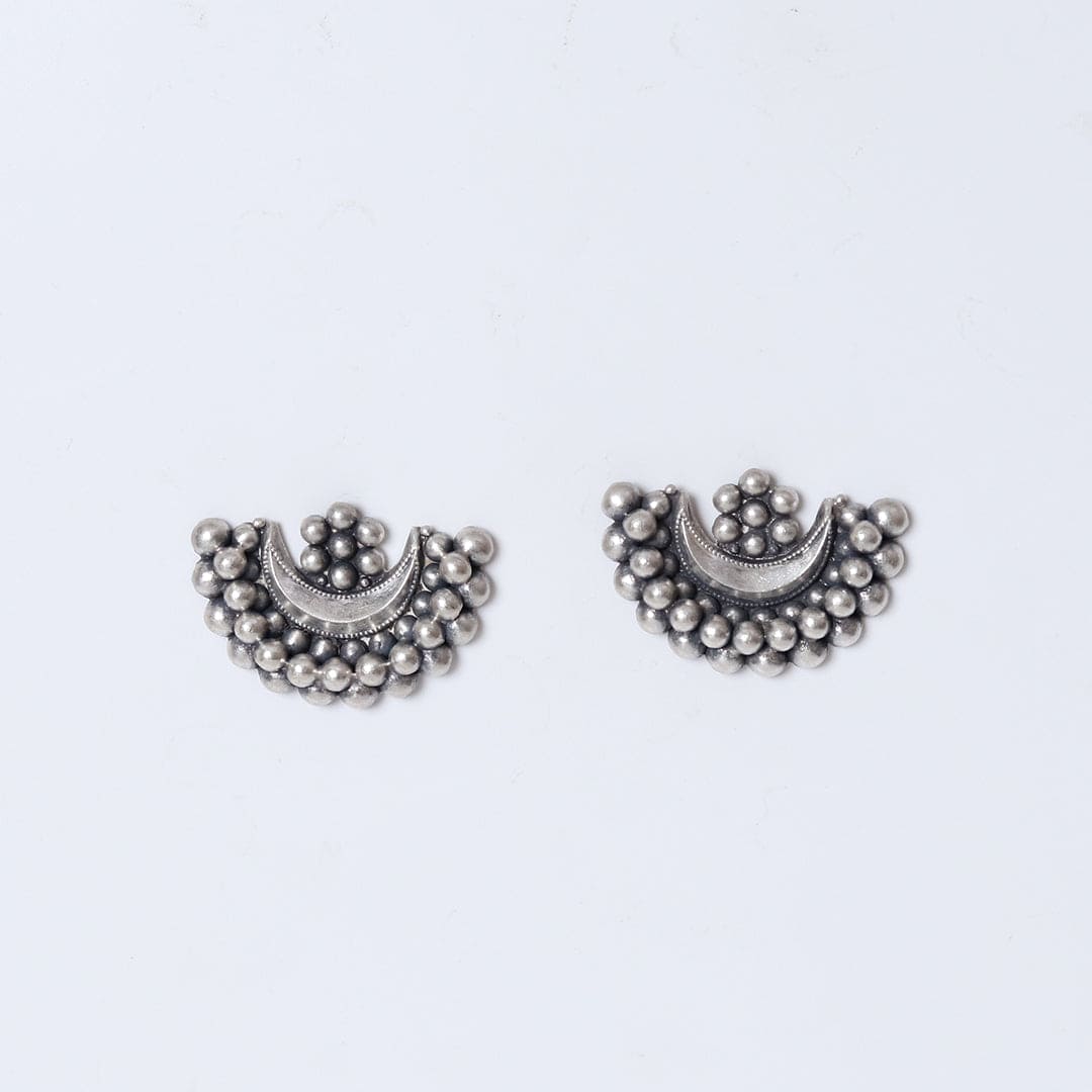 Silver Chandra Phool Earrings