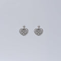 Heart Filigree Drop Studs – Polished, Drop stud earrings