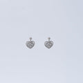 Silver-Tone Heart Cutwork Drop Earrings – Drop earrings