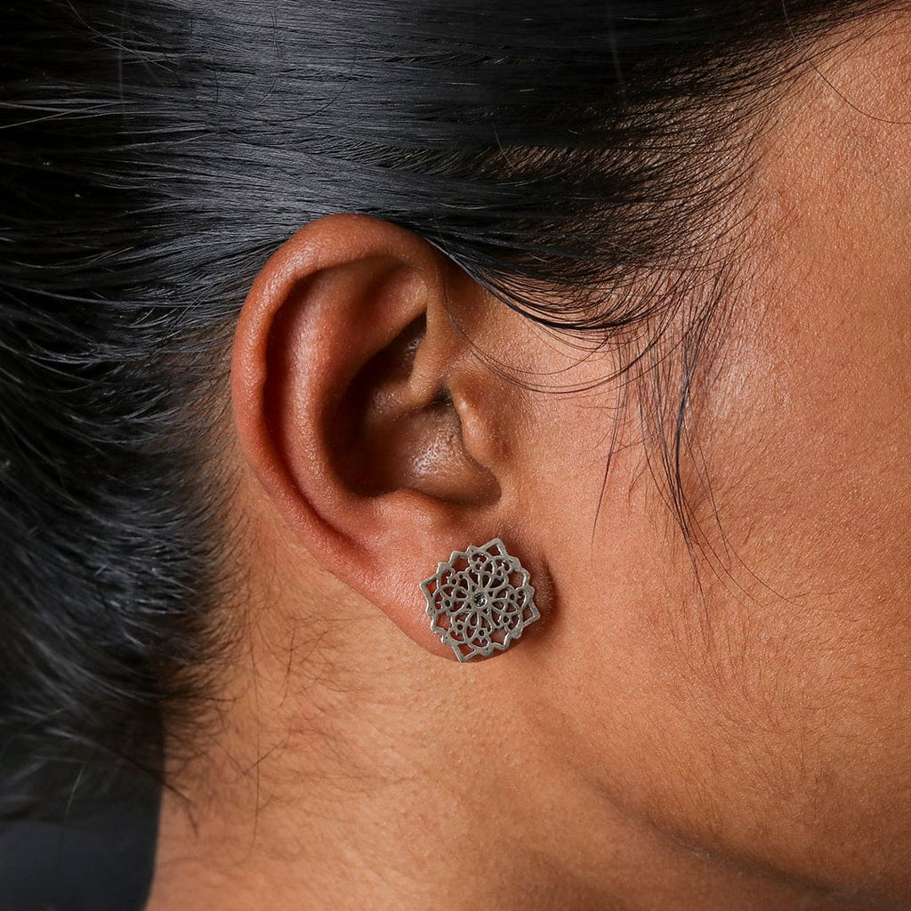 Cutwork Pattern Earrings – view 6 of 8