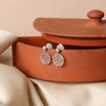 Silver-Tone Scalloped Filigree Drop Earrings – view 2 of 6