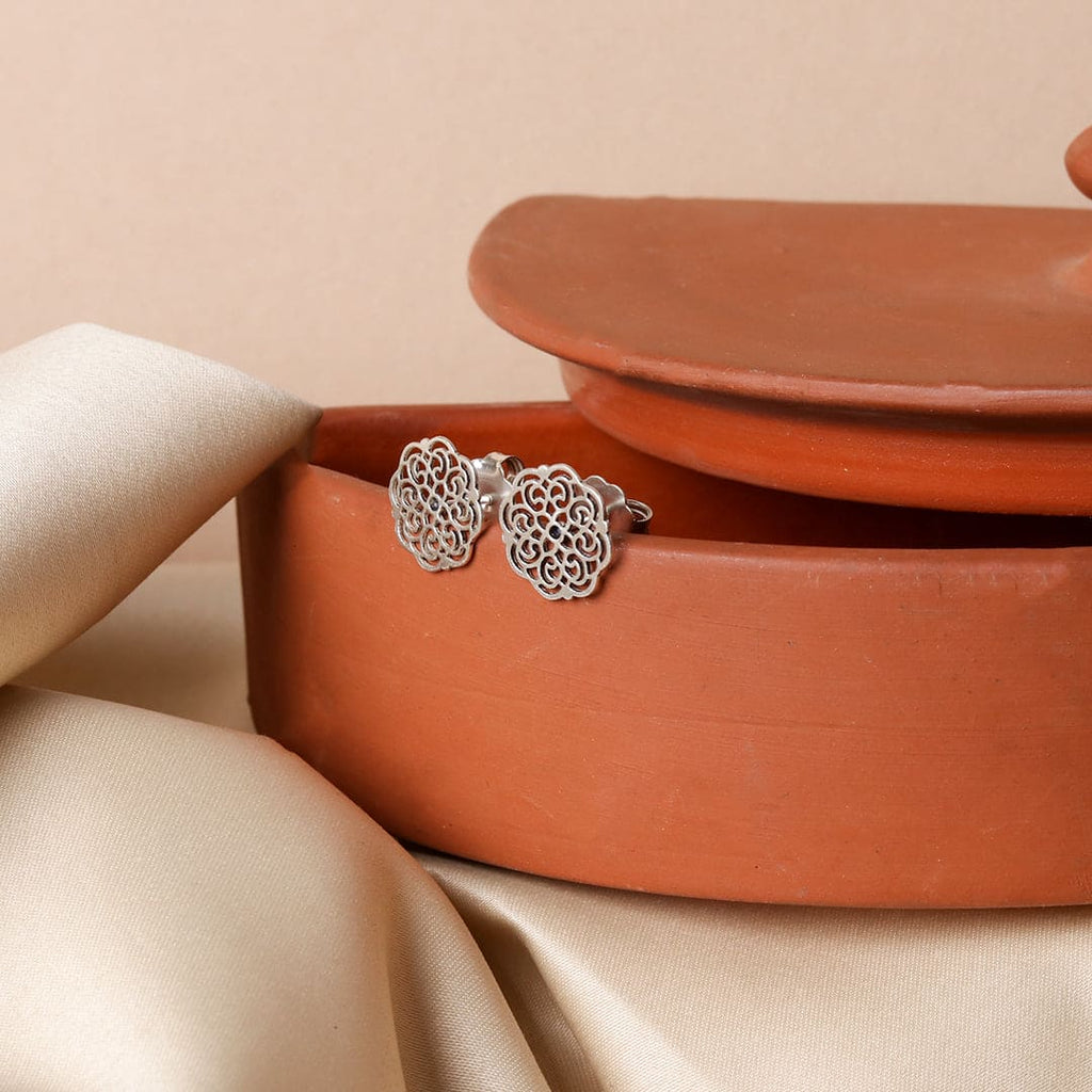 Mini Filigree Studs with Black Stone – view 3 of 8