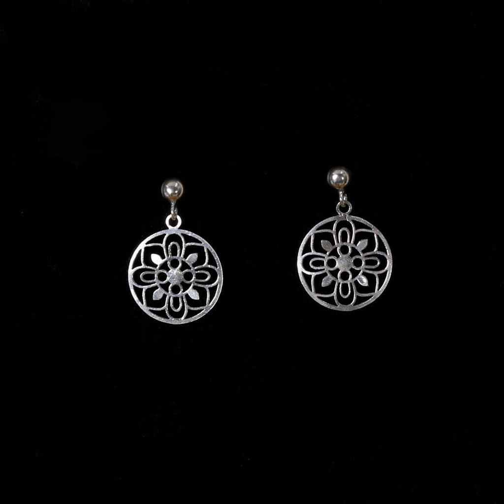 Round Flower Cutwork Drop Studs – view 3 of 7