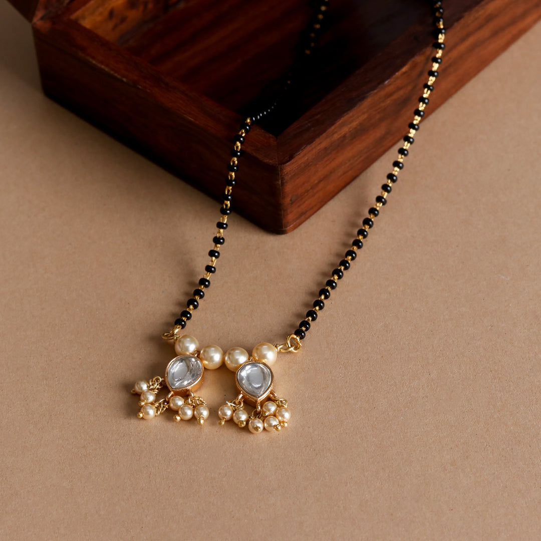 Kundan Clear Drop Mangalsutra