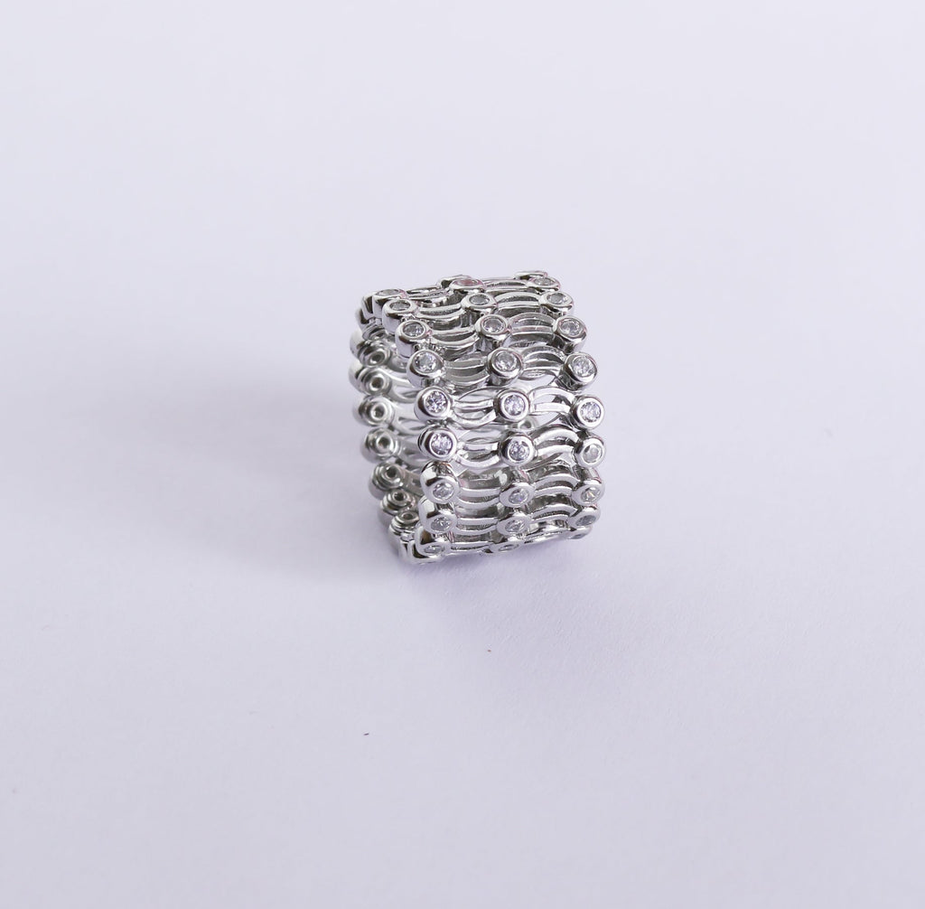Adjustable  Silver Ring Kada