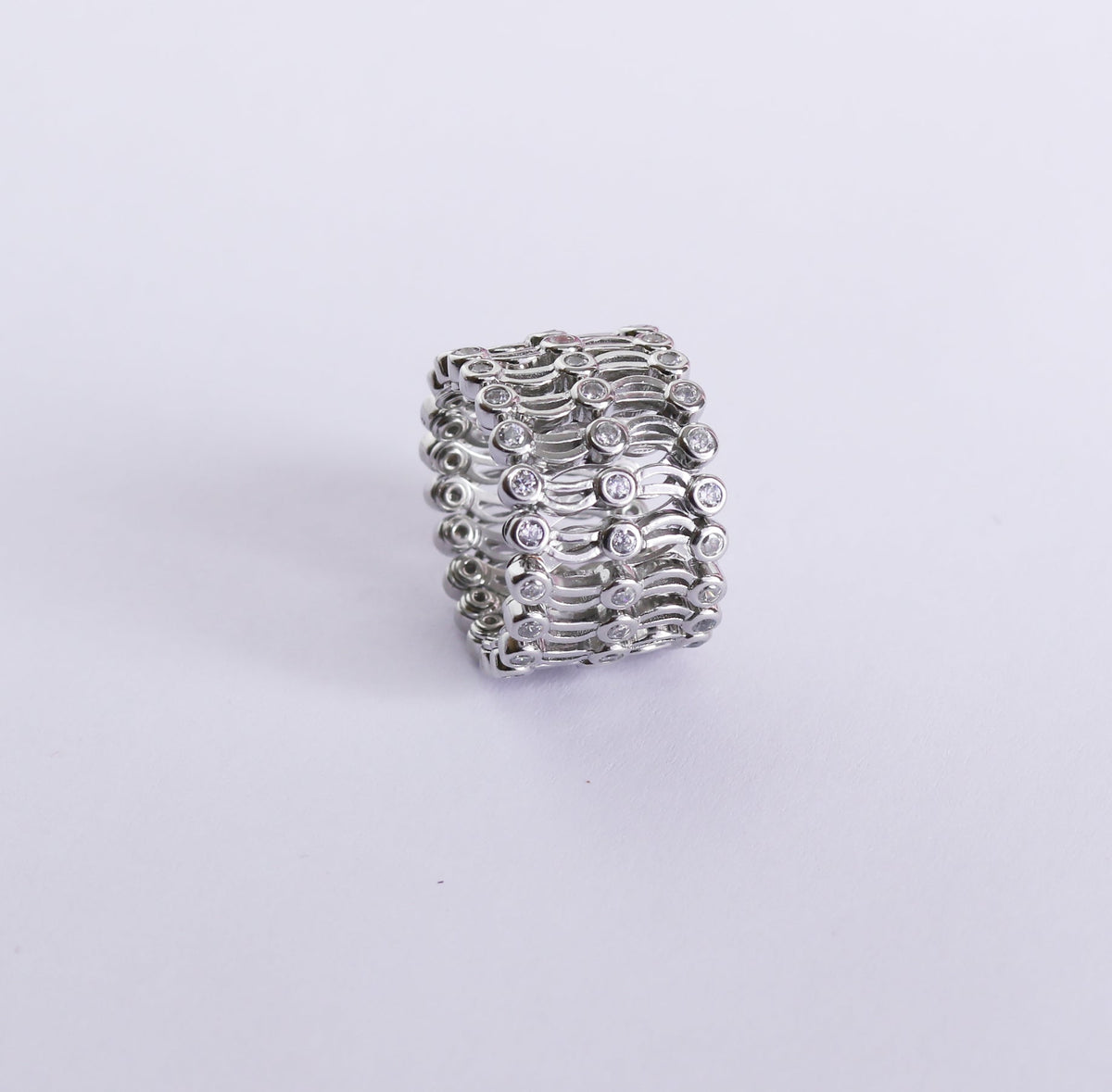 Adjustable  Silver Ring Kada