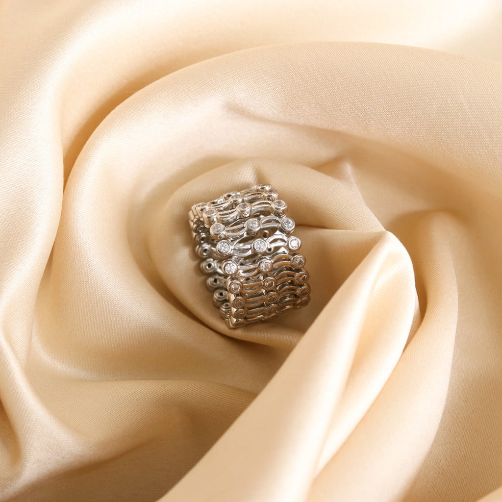 Adjustable  Silver Ring Kada