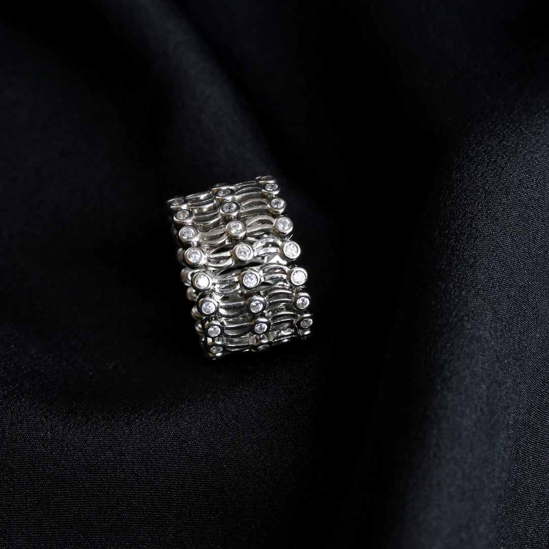 Adjustable  Silver Ring Kada