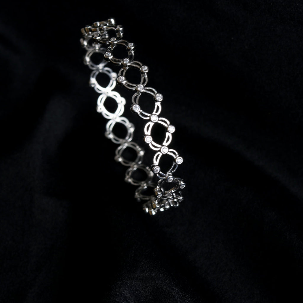 Adjustable  Silver Ring Kada