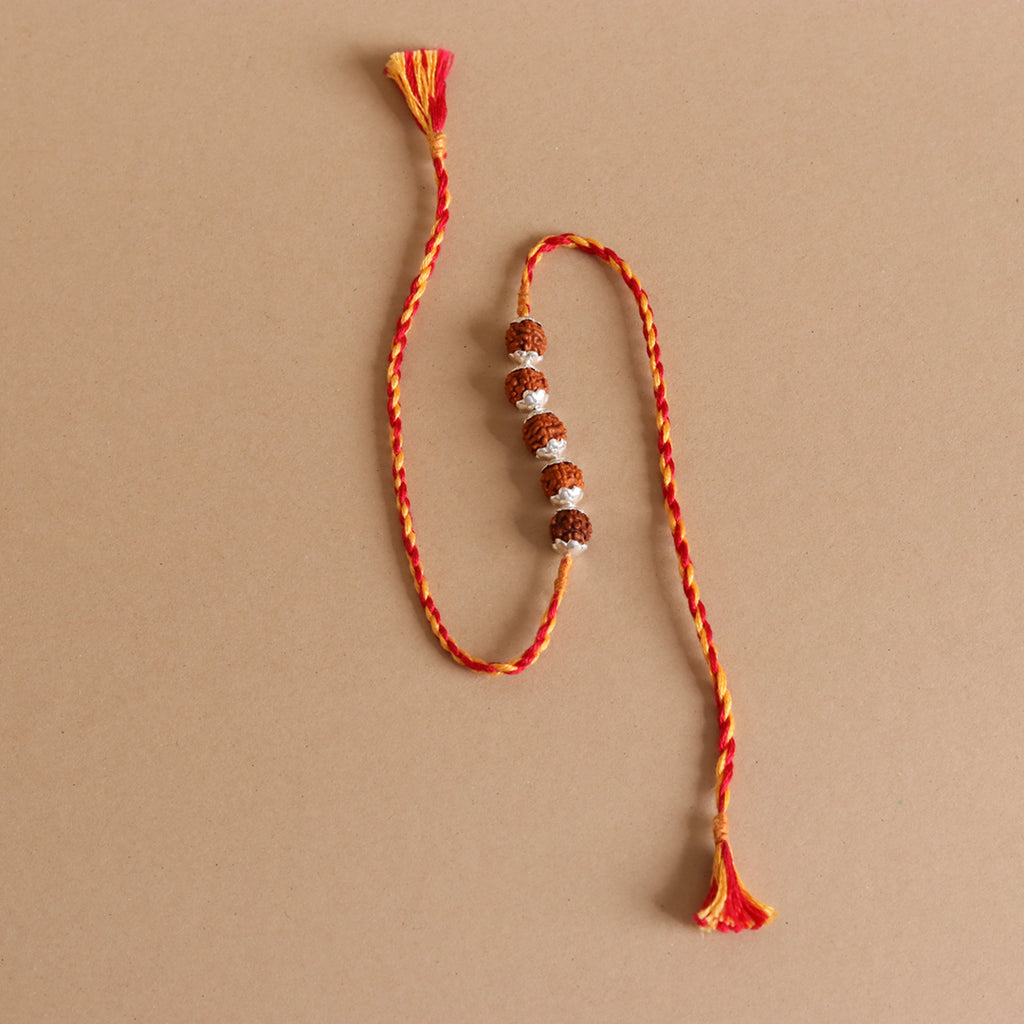 Rudraksha Silver Rakhi
