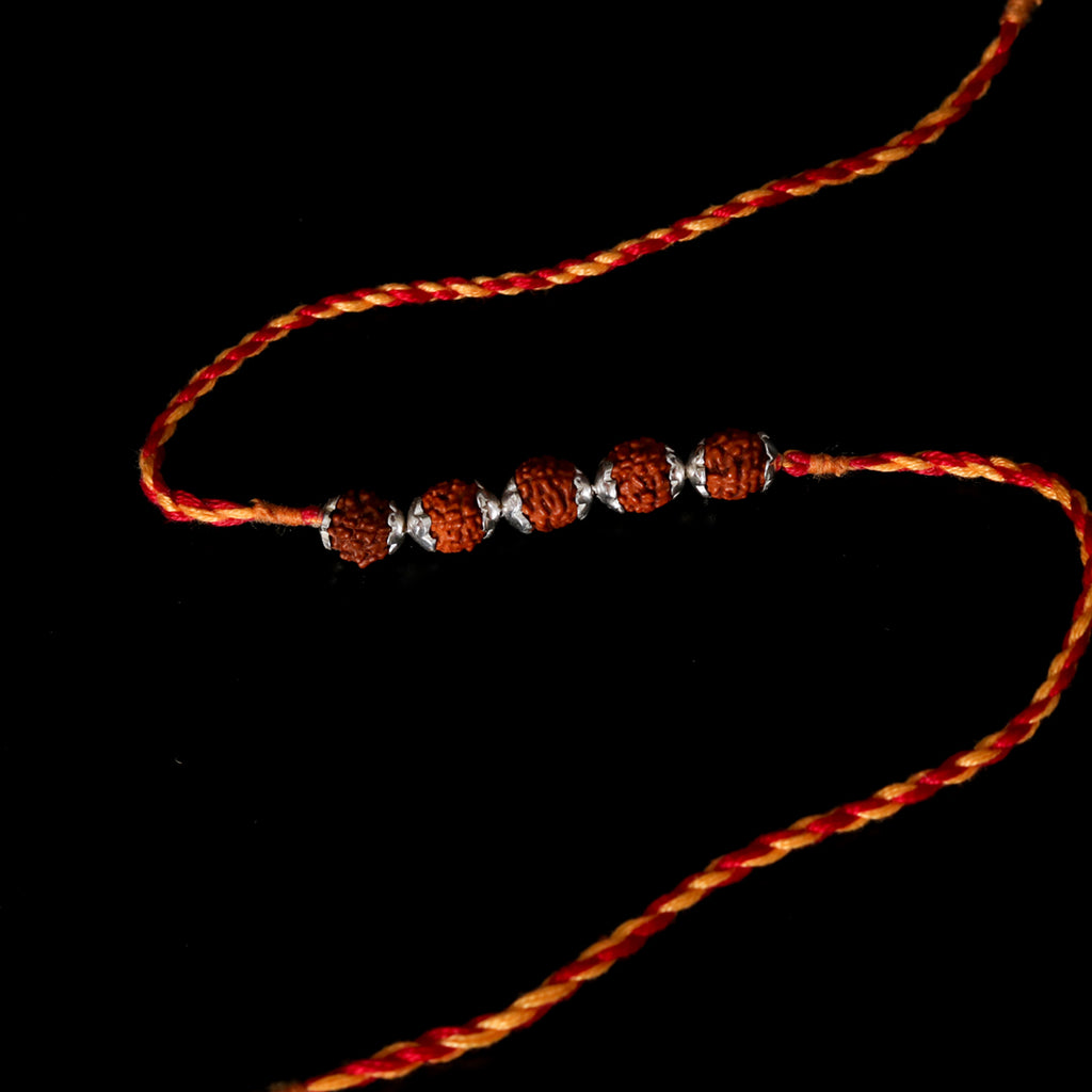 Rudraksha Silver Rakhi