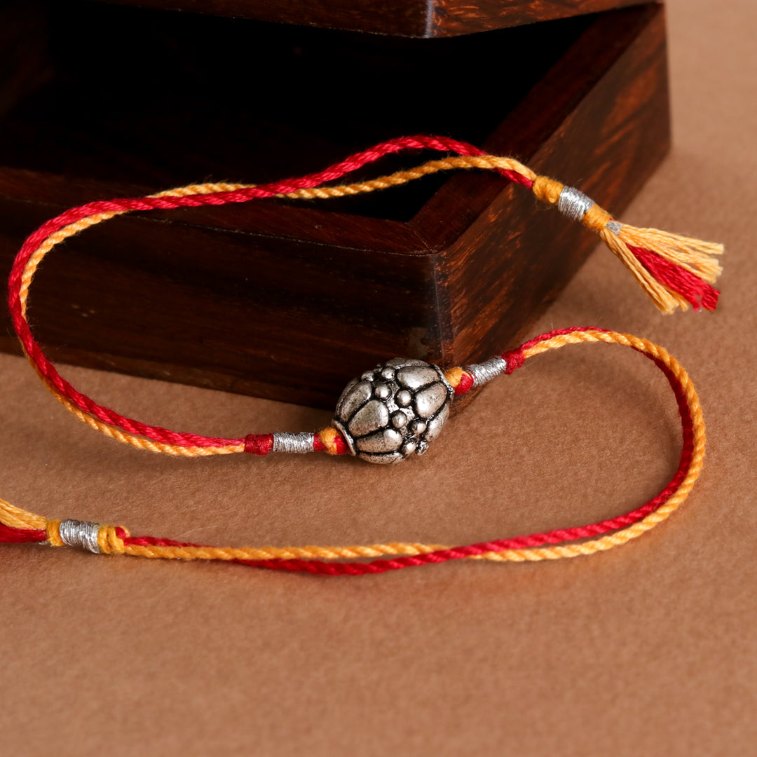 Silver Round Beads Rakhis ( Pack Of 3 )