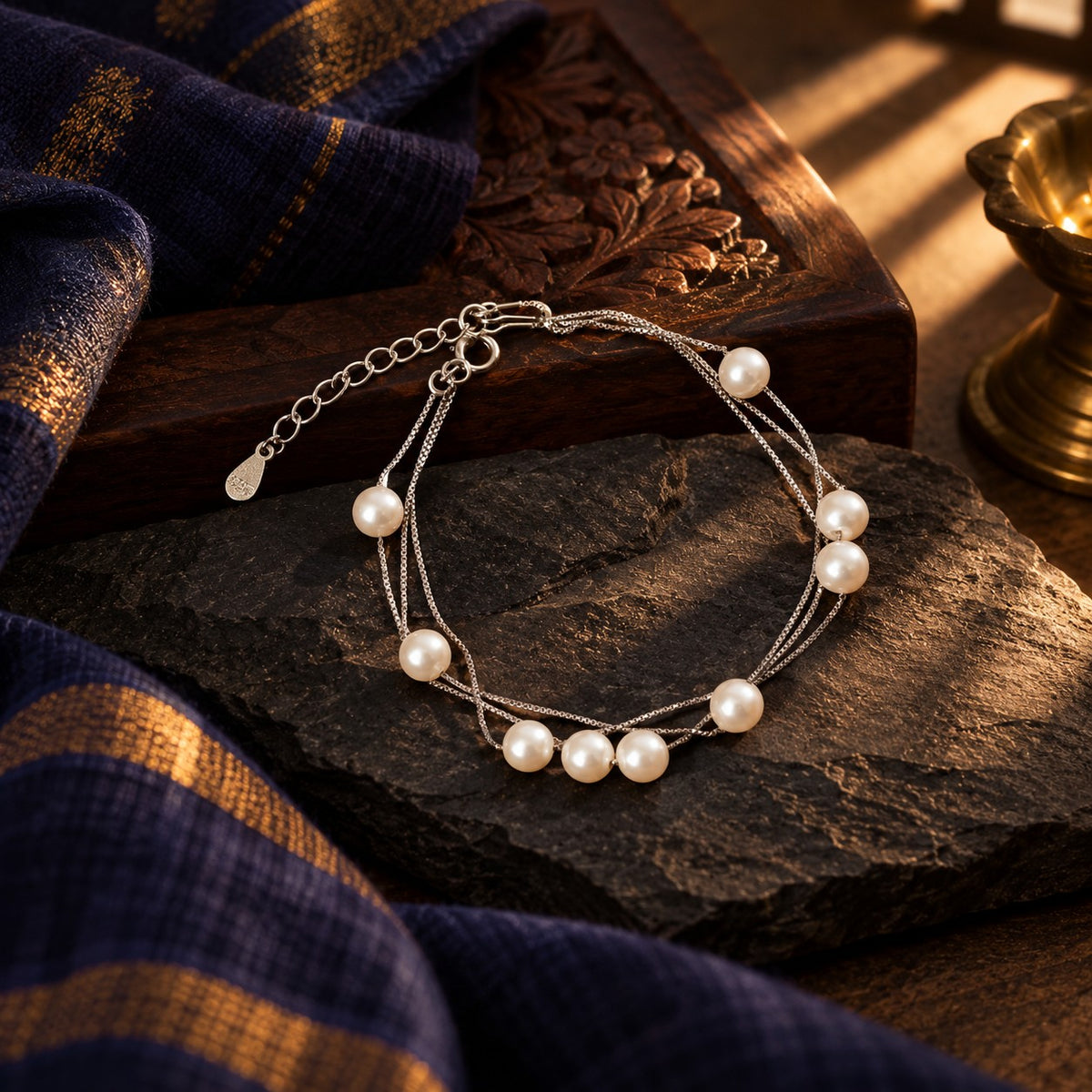 Pearl Bracelet – styled photo