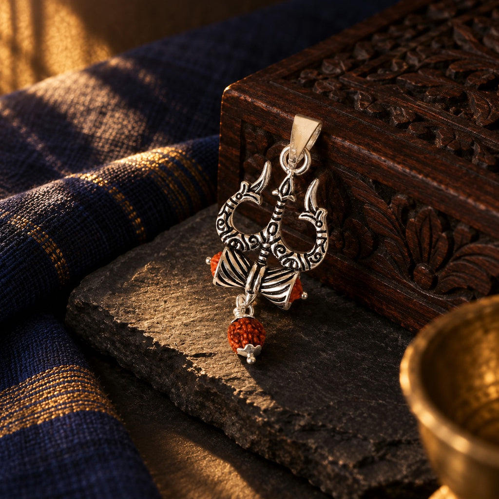 Mahadev Trishul Pendant – styled photo