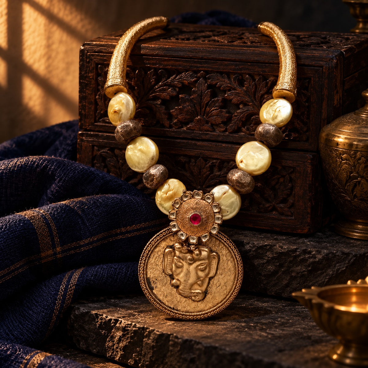 Hasli Ganesha Neckpiece – styled photo